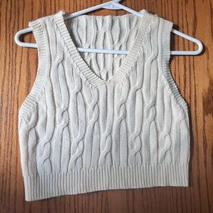 Cable Knit Sweater Vest